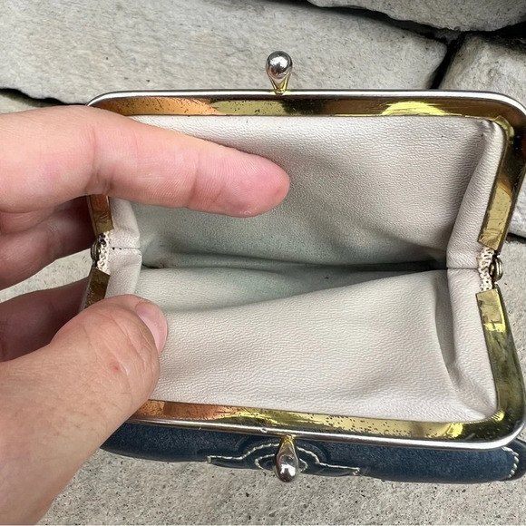 Vintage Princess Gardner Ciwhide small wallet 4" by 3.5" - Picture 7 of 9